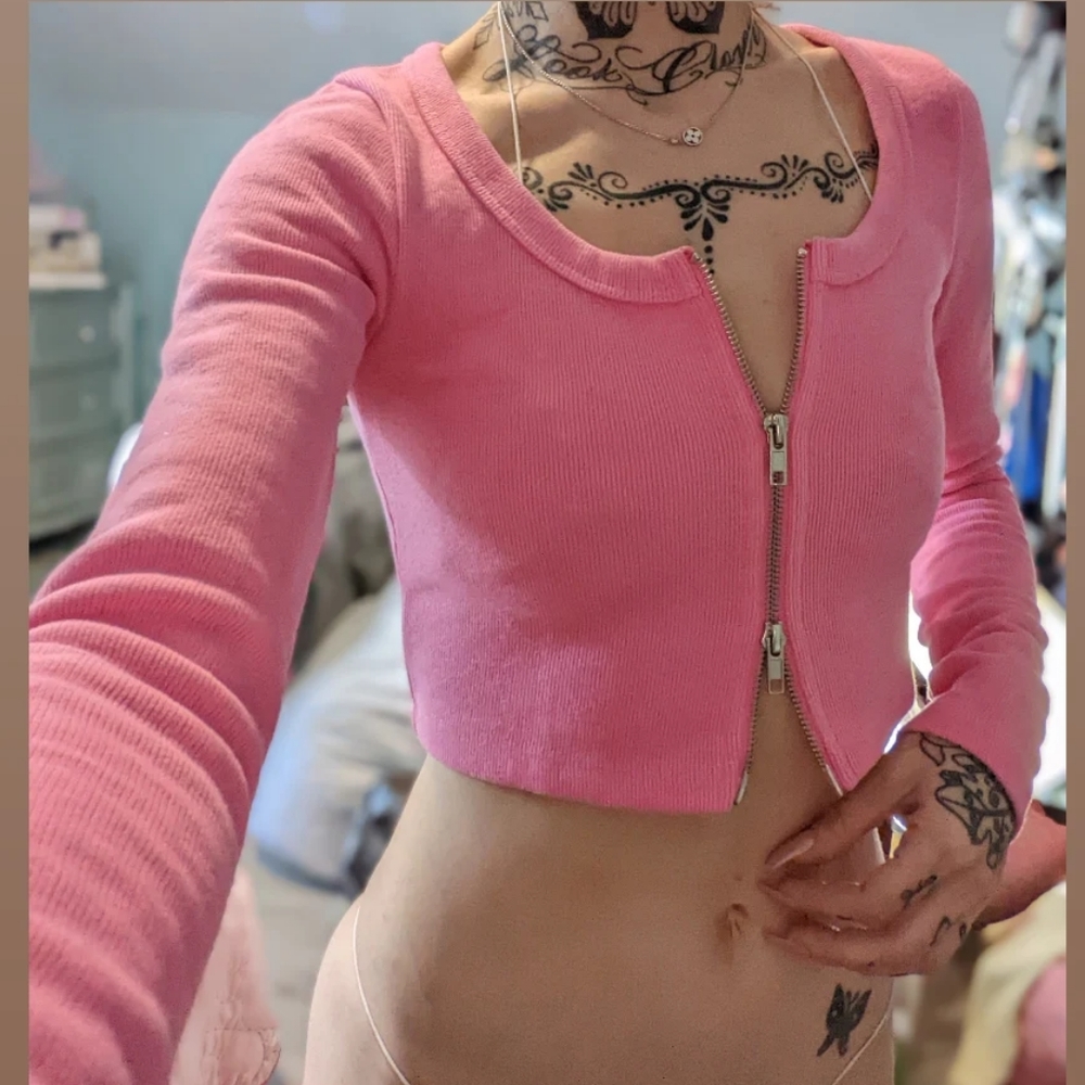 Delia's by Dollskill More Euphoria 2-way zip cardigan